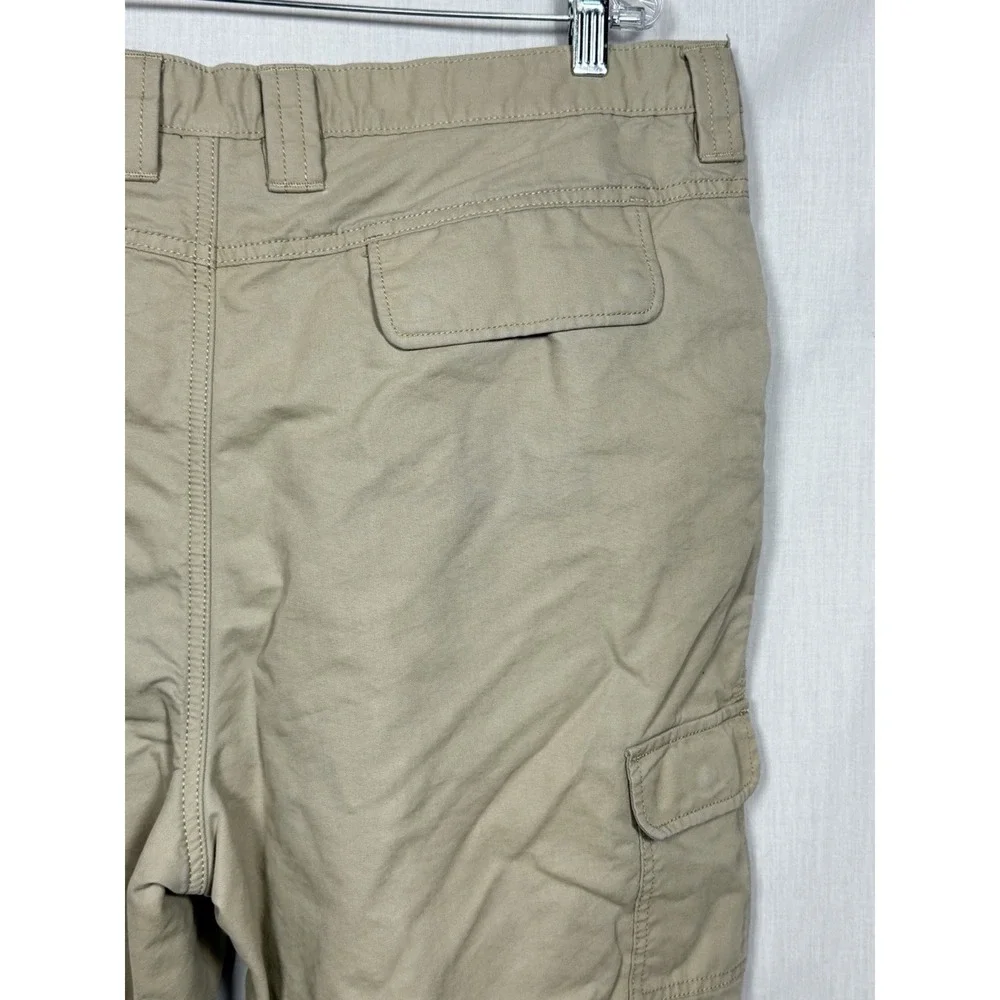 Lands' End Men's‎ Khaki Lined Pants Size 40 Flannel Plaid Winter Cotton